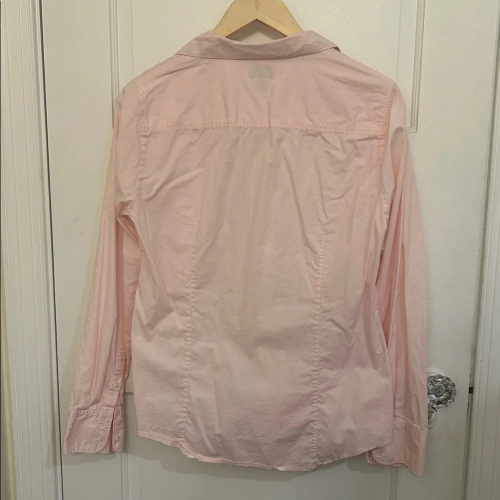 🛍 2/$18 J. Crew Women's Haberdashery Light Pink Button Down Shirt Large Cotton